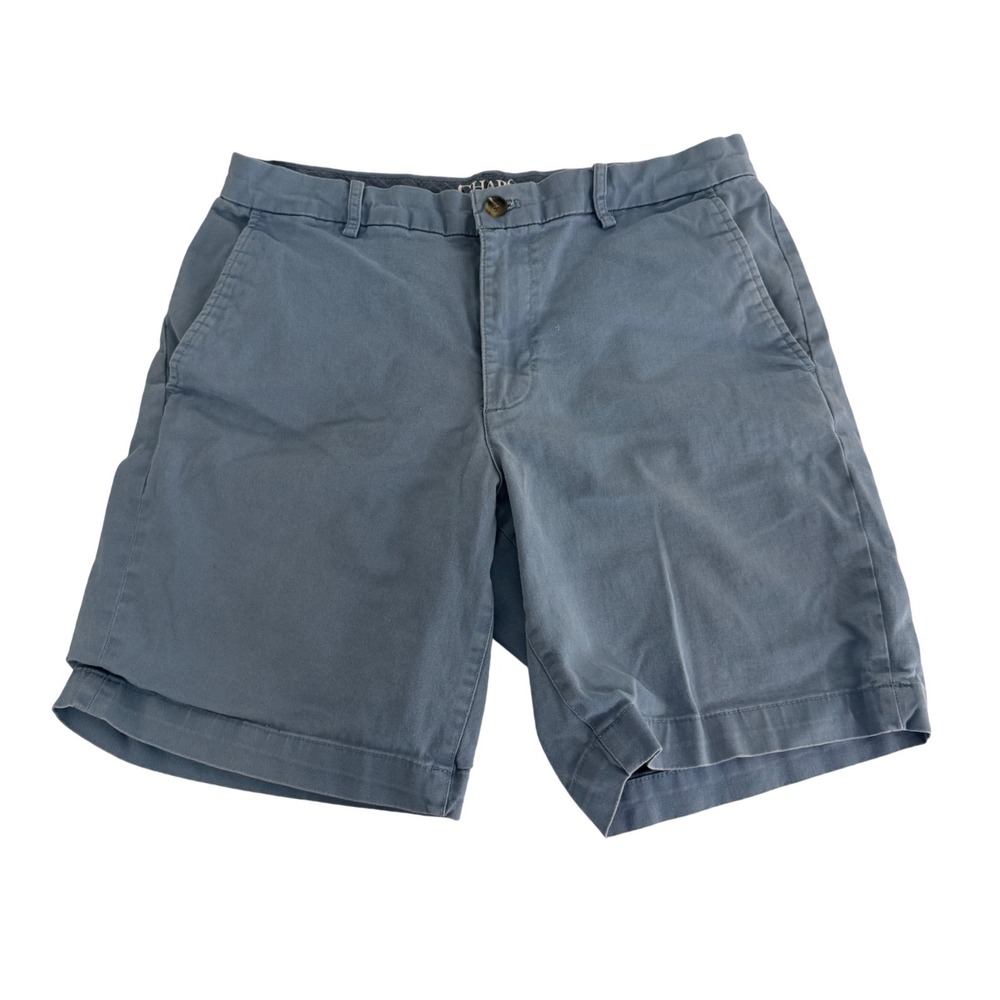 Chaps Chino Shorts Mens 33 Coastland Wash Stretch Blue Casual Summer
